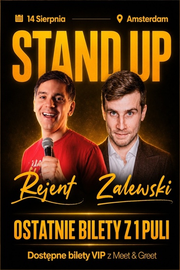 Polski stand-up w Holandii: Rejent, Zalewski | sierpień 2026
