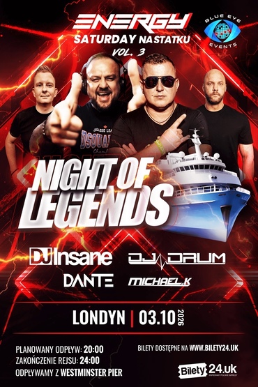 Impreza na Statku w Londynie - DJ Insane - DJ Drum - DJ Dante - DJ Michael K
