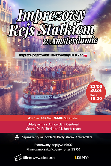 Imprezowy Rejs Stakiem | Amsterdam 2024